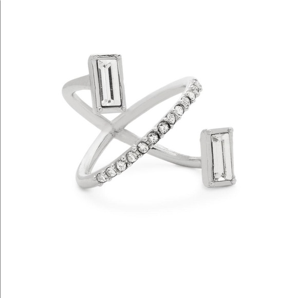 Melissa lovy Monroe rhodium ring size 8 - Picture 1 of 3